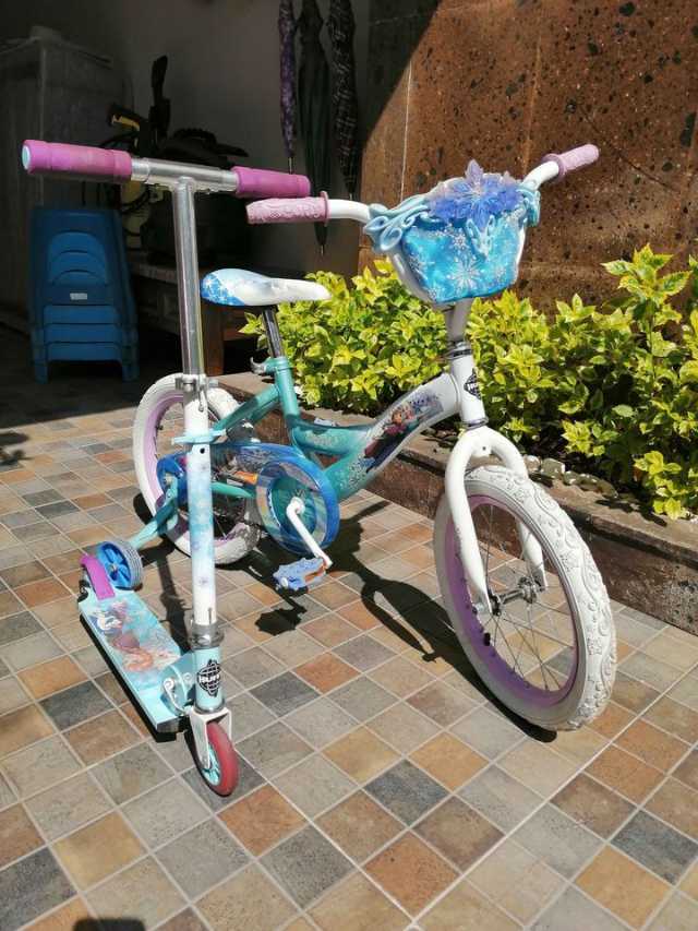 Vendo bicileta y scooter para niña r16 